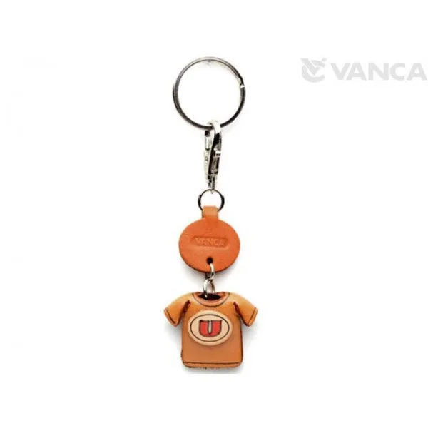 U(Red) Japanese Leather Keychains T-shirt