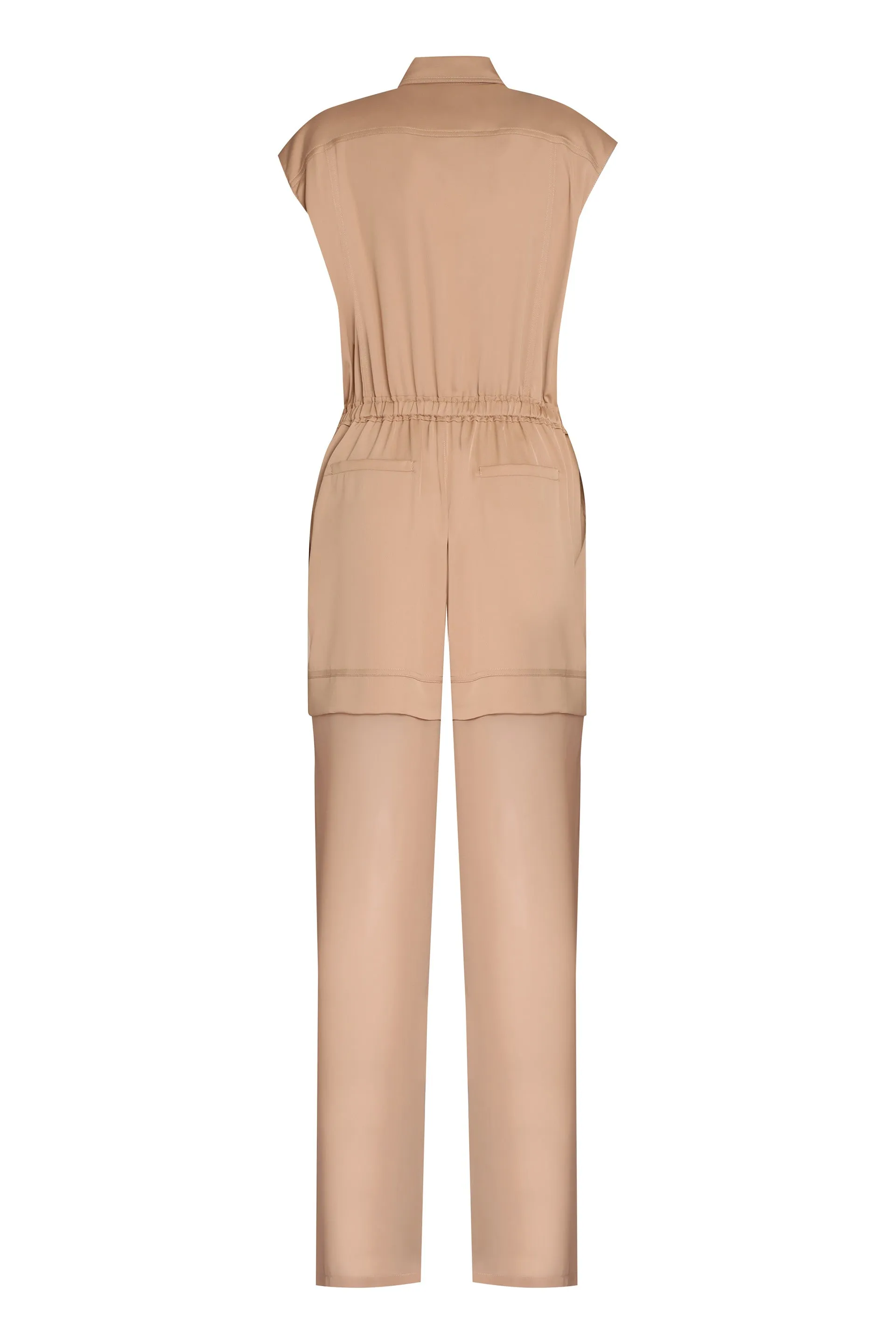 Utility crepe jumpsuit