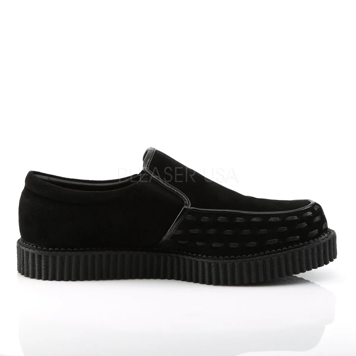 V-CREEPER-607  Black Vegan Suede