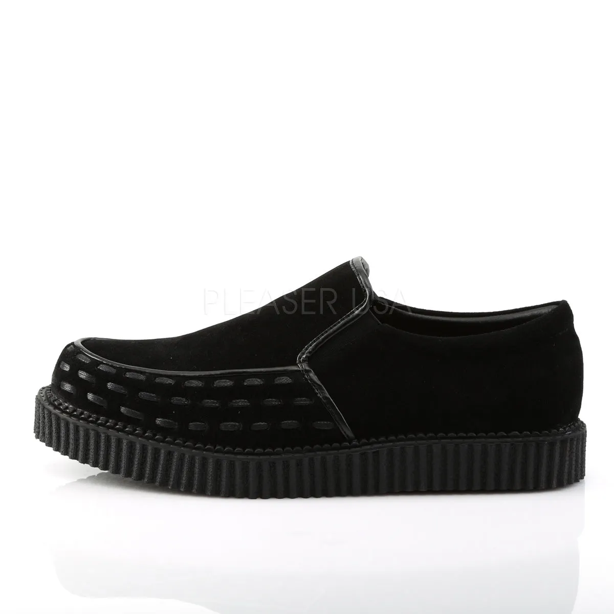 V-CREEPER-607  Black Vegan Suede