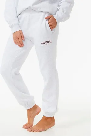 VARSITY PANTS - GREY MARLE/PLUM