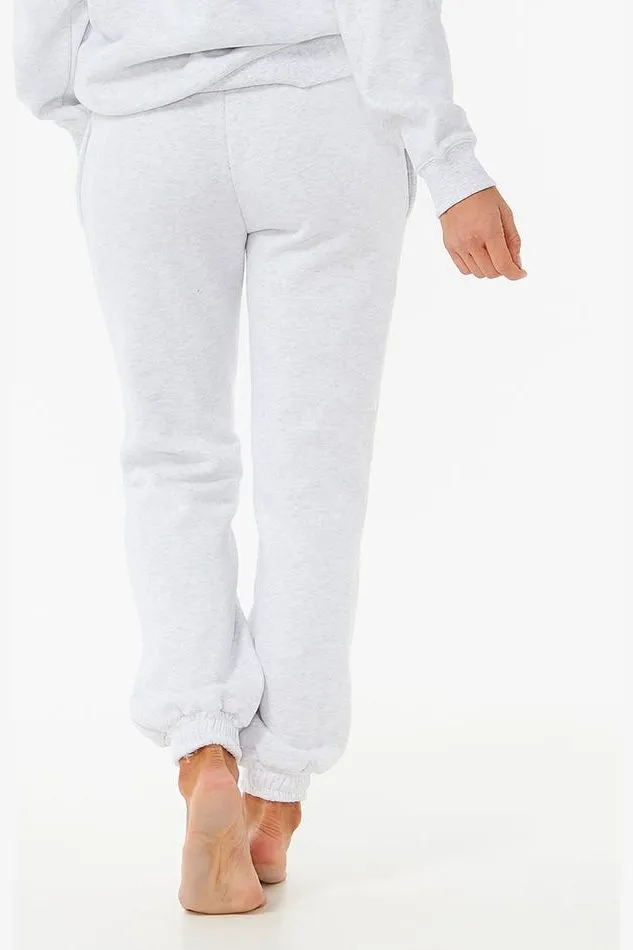 VARSITY PANTS - GREY MARLE/PLUM