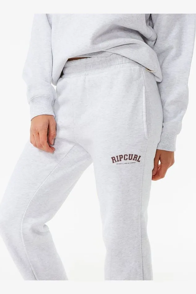 VARSITY PANTS - GREY MARLE/PLUM
