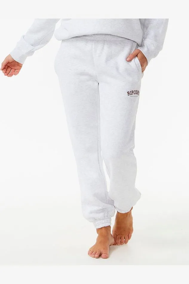 VARSITY PANTS - GREY MARLE/PLUM