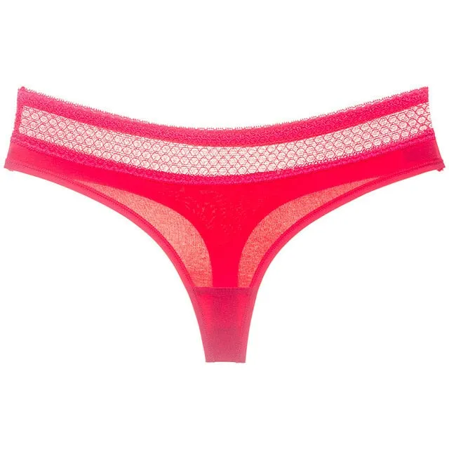 VDOGRIR Sexy Women's Lace Thong G-String Underwear Women Lingerie Seamless Panty Women Intimates Hollow Out Briefs Femme Panties