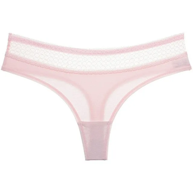 VDOGRIR Sexy Women's Lace Thong G-String Underwear Women Lingerie Seamless Panty Women Intimates Hollow Out Briefs Femme Panties