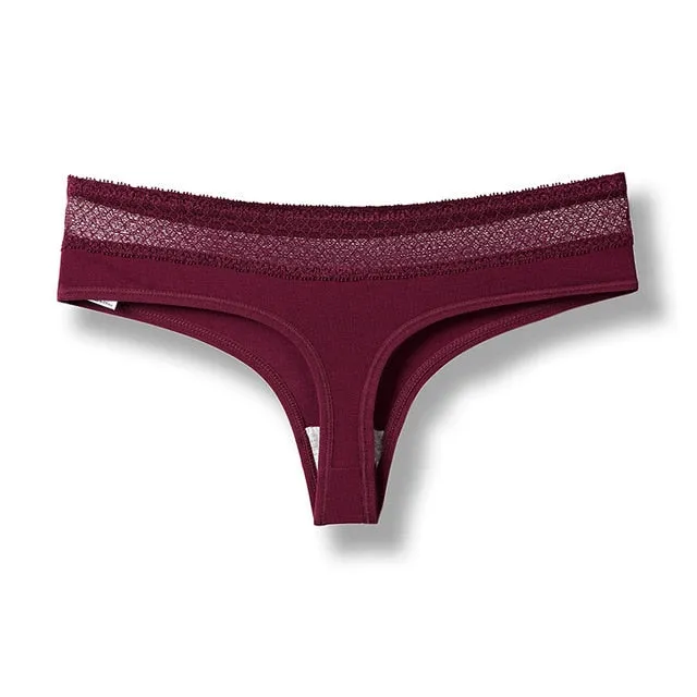VDOGRIR Sexy Women's Lace Thong G-String Underwear Women Lingerie Seamless Panty Women Intimates Hollow Out Briefs Femme Panties
