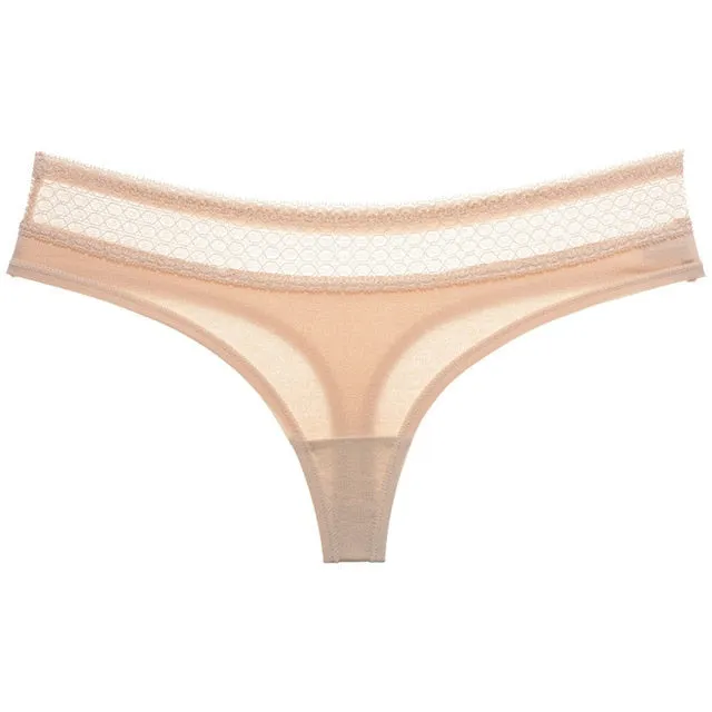VDOGRIR Sexy Women's Lace Thong G-String Underwear Women Lingerie Seamless Panty Women Intimates Hollow Out Briefs Femme Panties