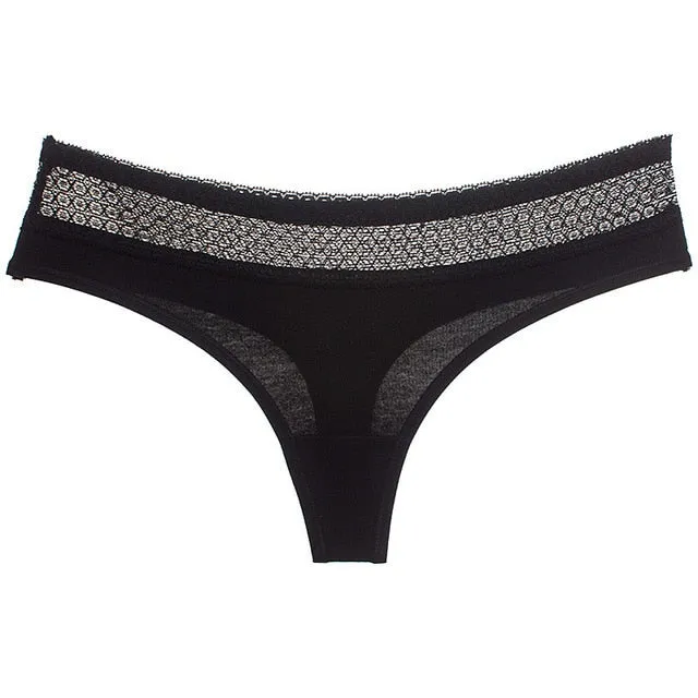 VDOGRIR Sexy Women's Lace Thong G-String Underwear Women Lingerie Seamless Panty Women Intimates Hollow Out Briefs Femme Panties