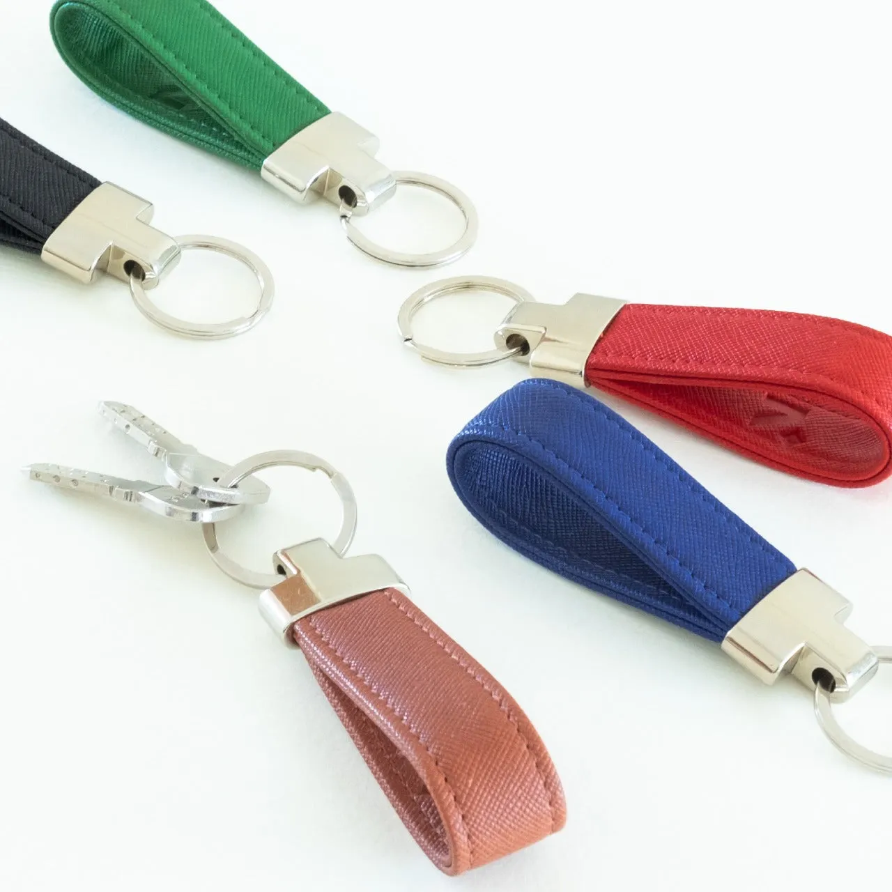 VEGAN LEATHER - METAL KEYCHAIN
