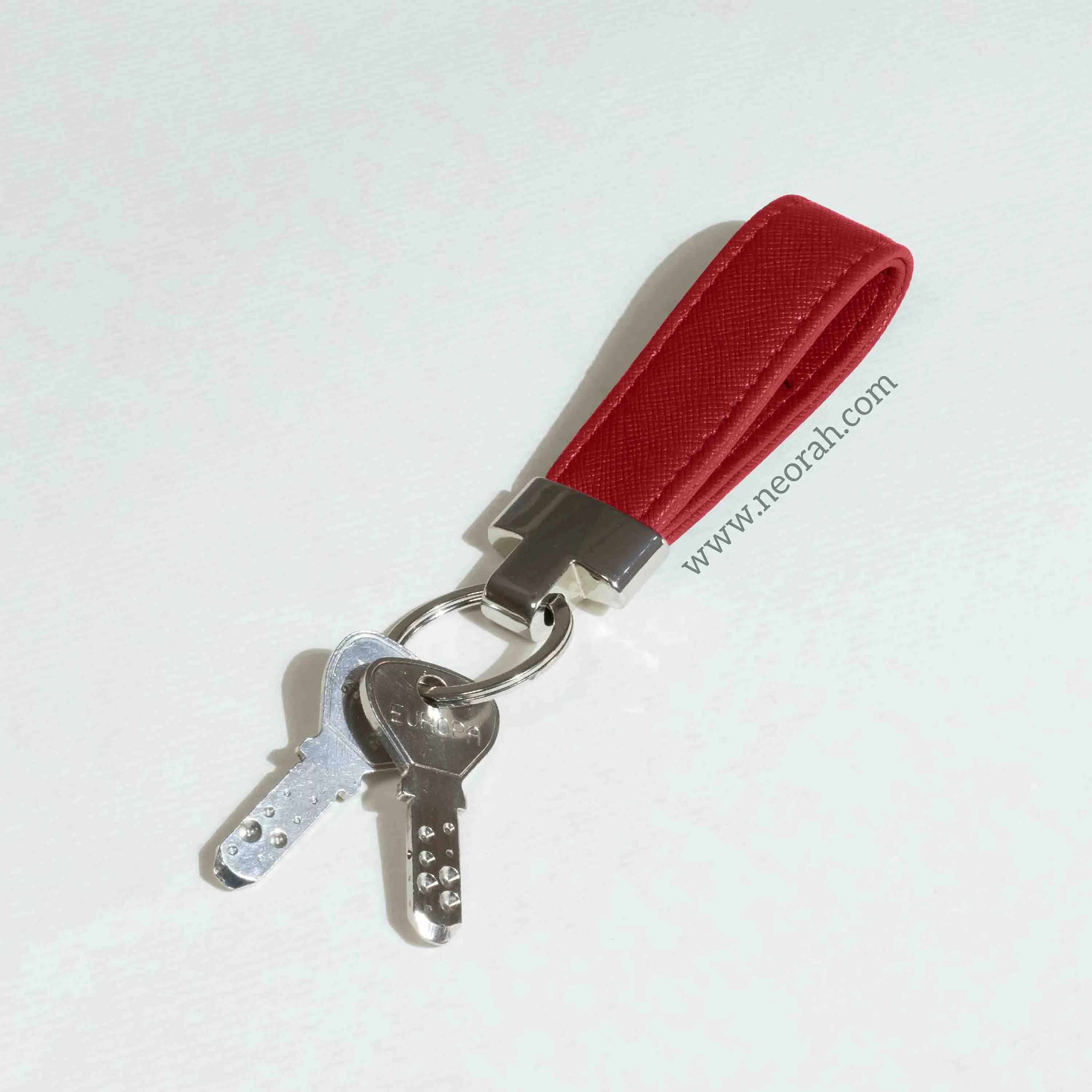 VEGAN LEATHER - METAL KEYCHAIN