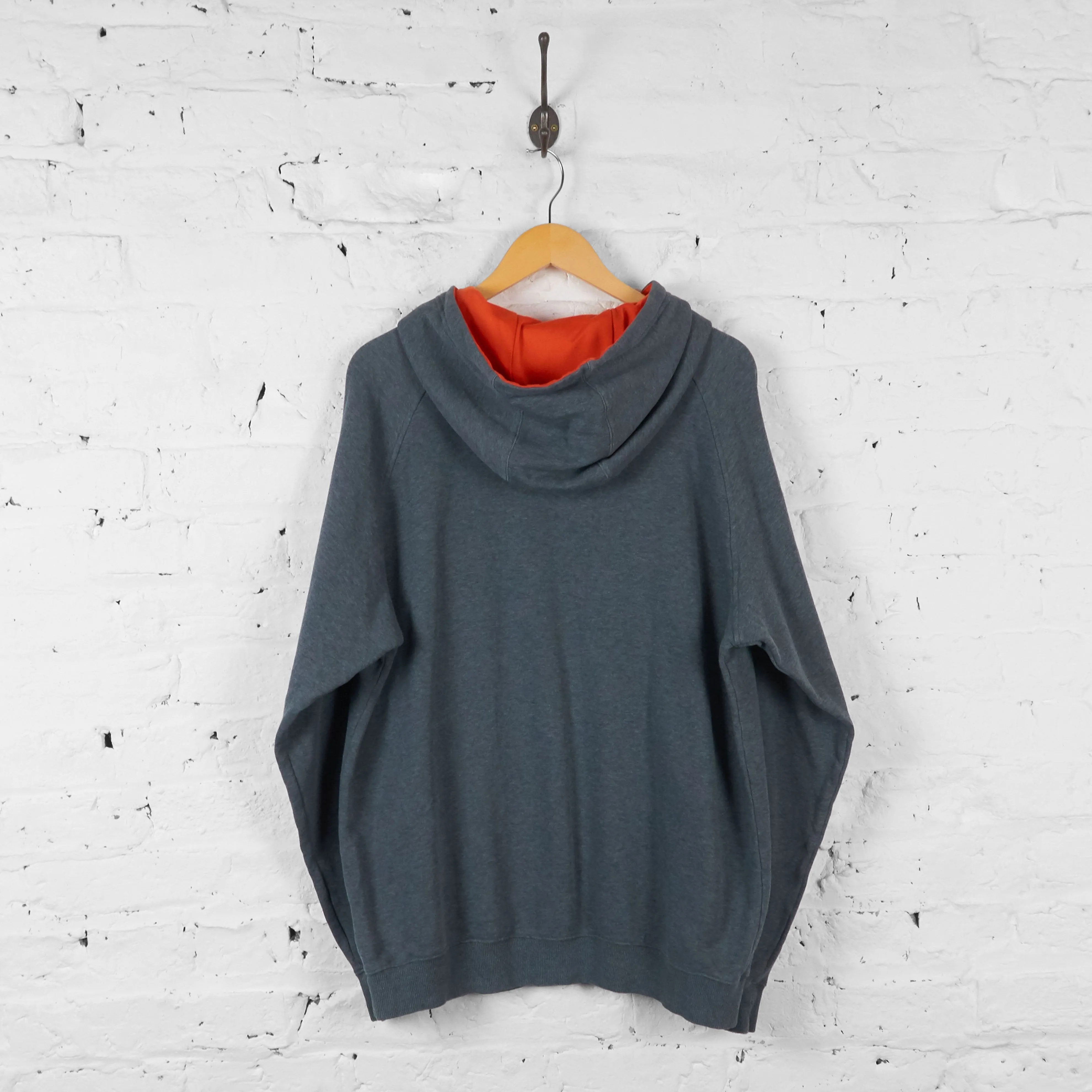Vintage Adidas Hoodie - Grey/Orange - L