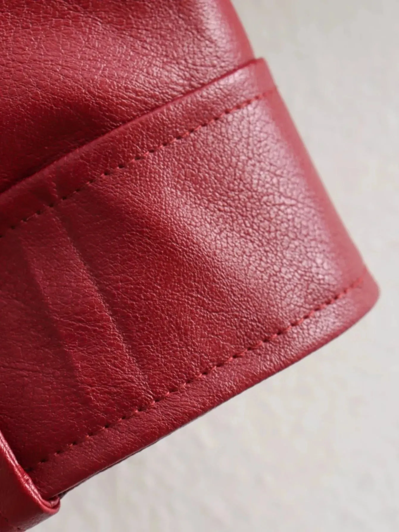 Vintage Chic Women's Faux Leather Jackets Red Solid Zipper Belt Coat Fashion Trend Autumn Winter Jackets