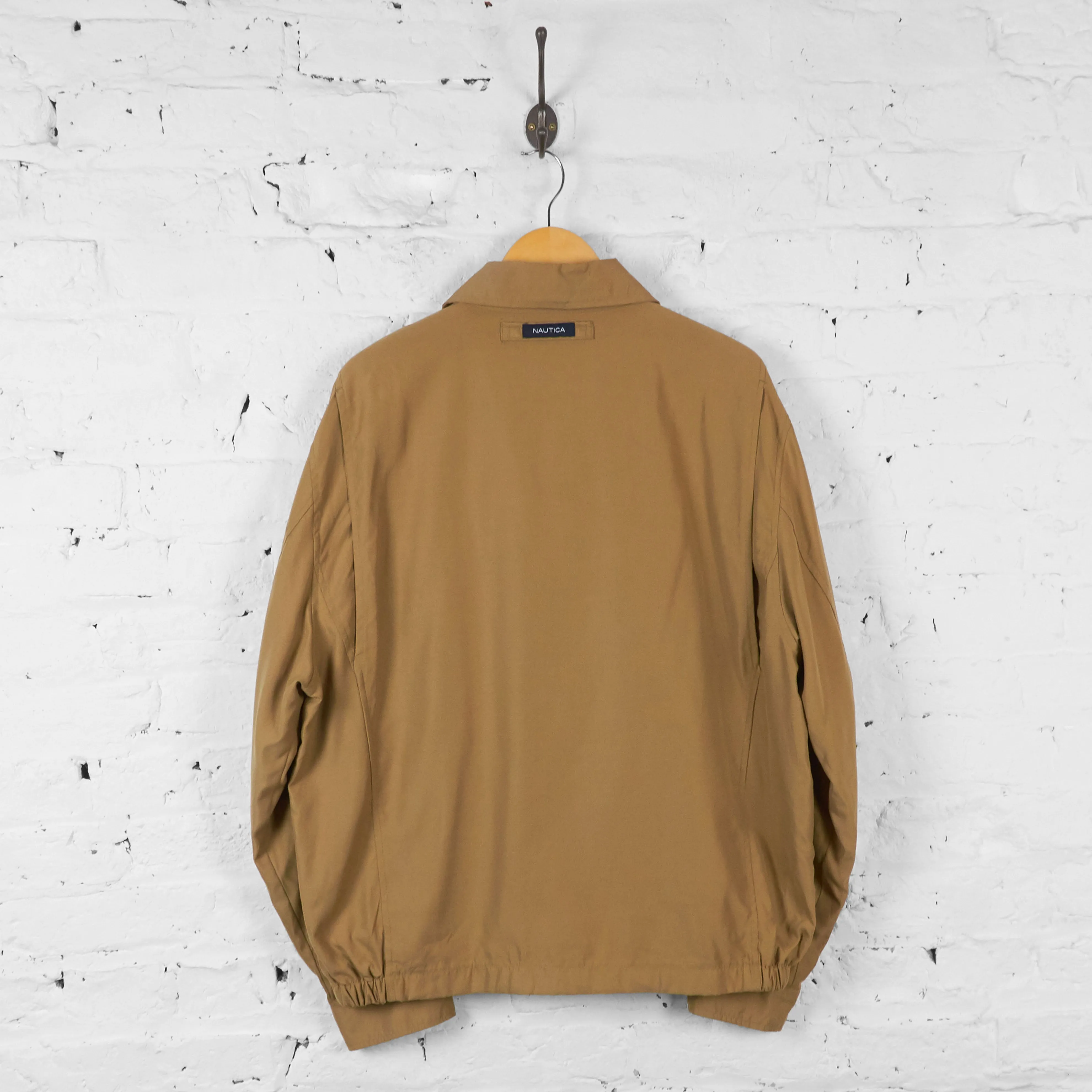 Vintage Collared Nautica Bomber Jacket - Brown - L