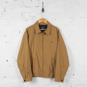 Vintage Collared Nautica Bomber Jacket - Brown - L