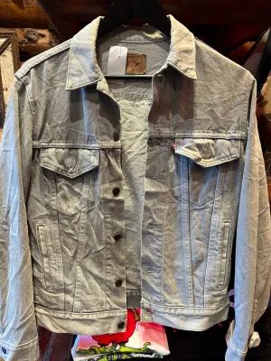 Vintage Faded Grey Levis Denim Jacket, XSmall