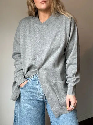 Vintage Grey Cotton Bomber
