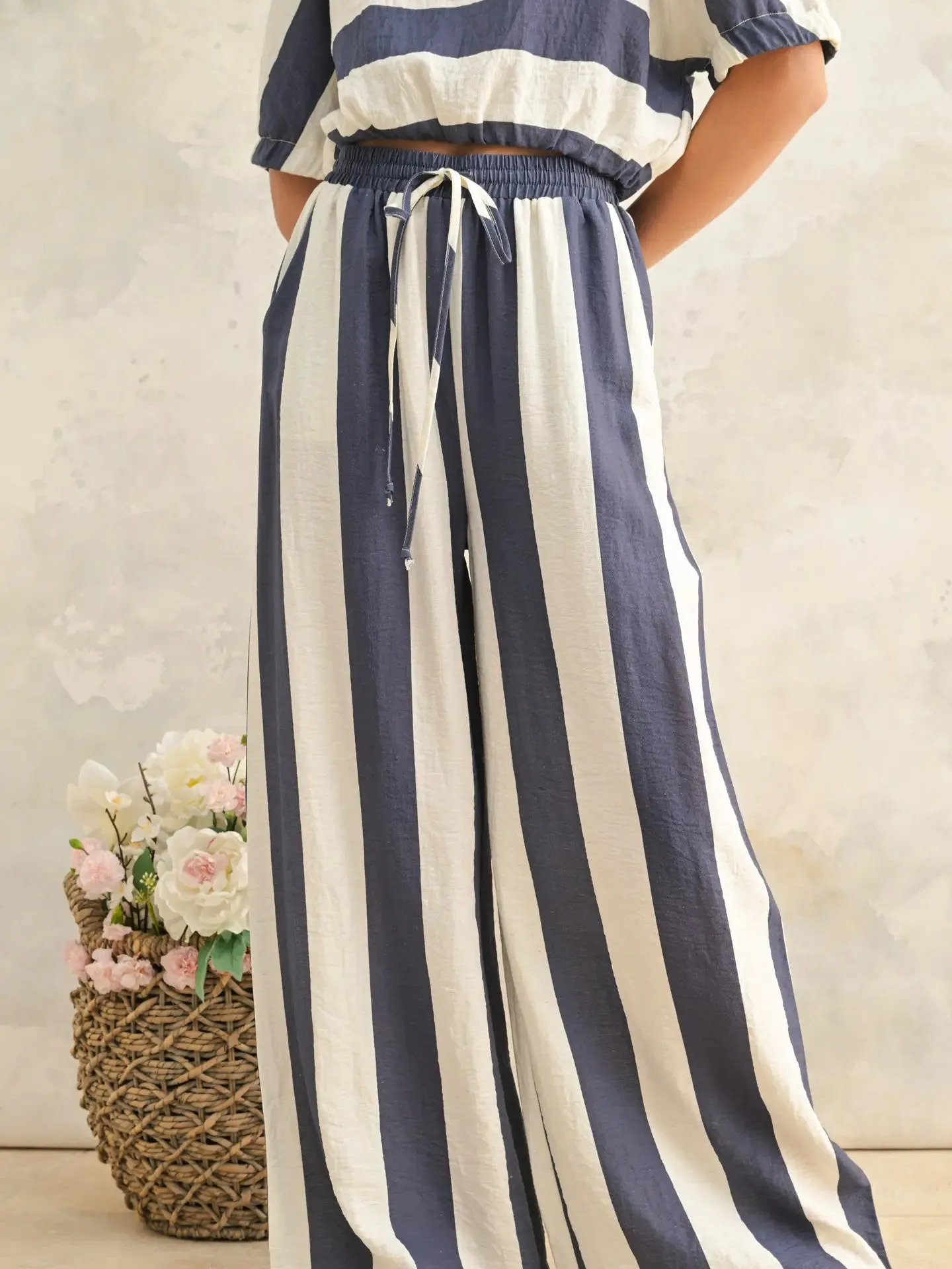 Vintage Stripe Palazzo Pant