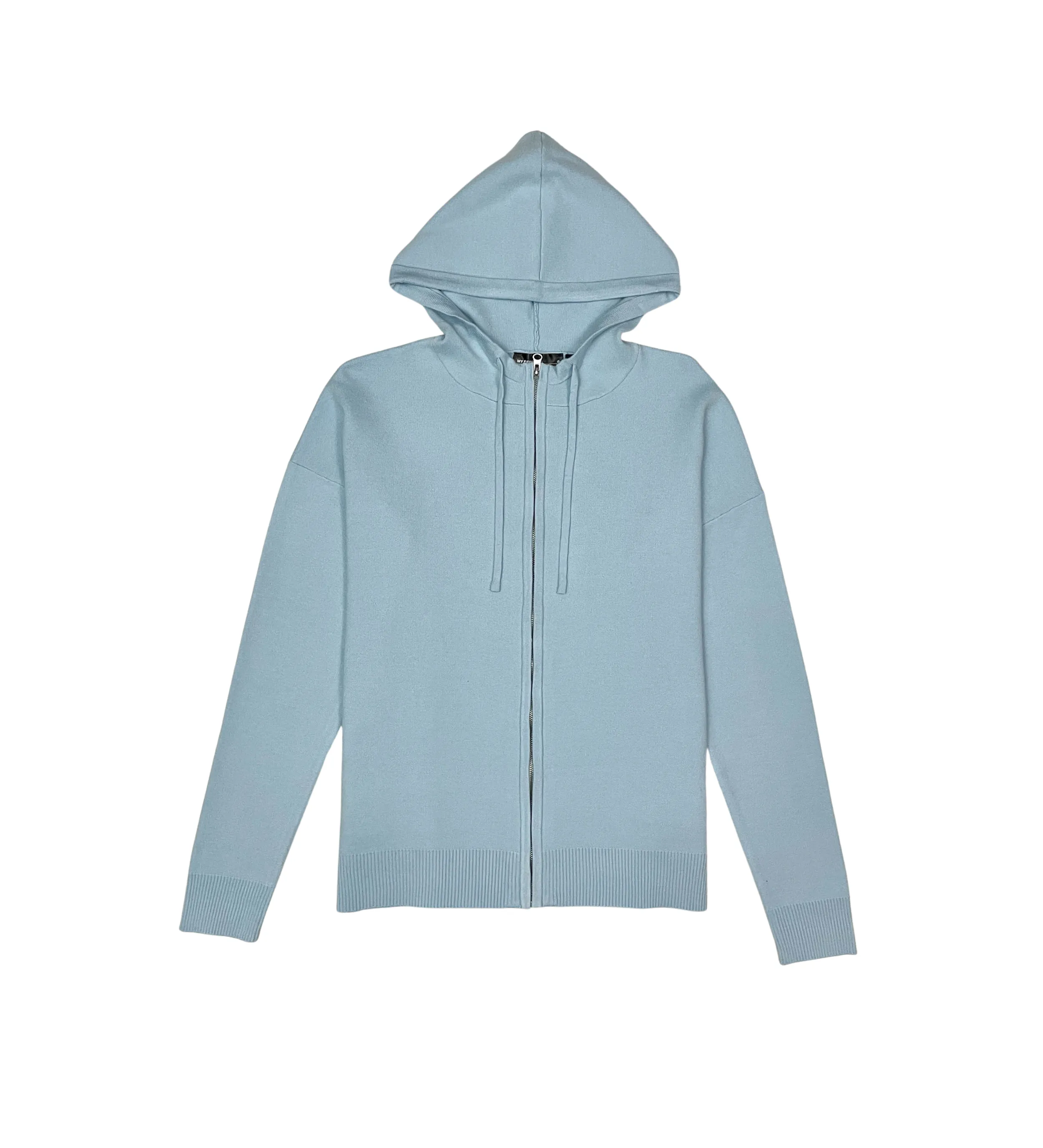 Viscos poly double knit zip up hoodie