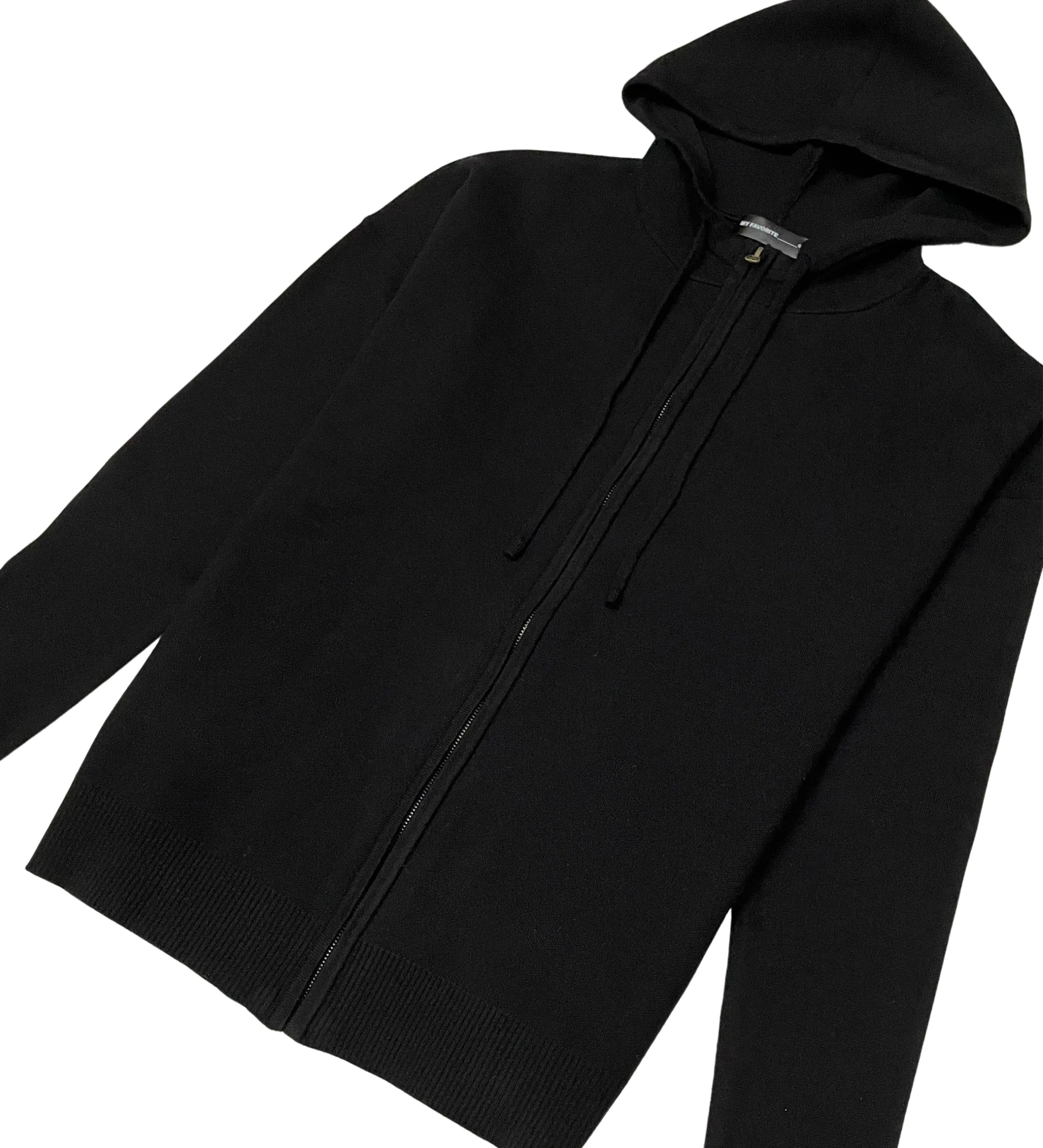 Viscos poly double knit zip up hoodie