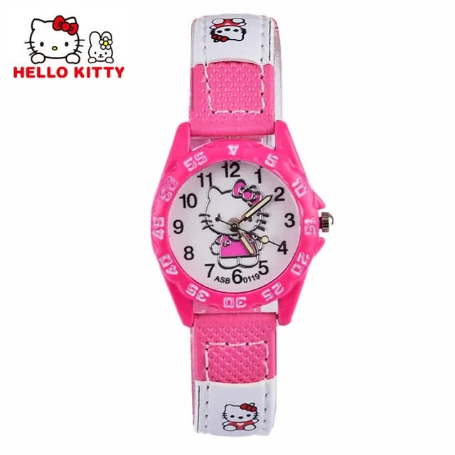 Watch For Girls Children's Watches Pink Cartoon Cat