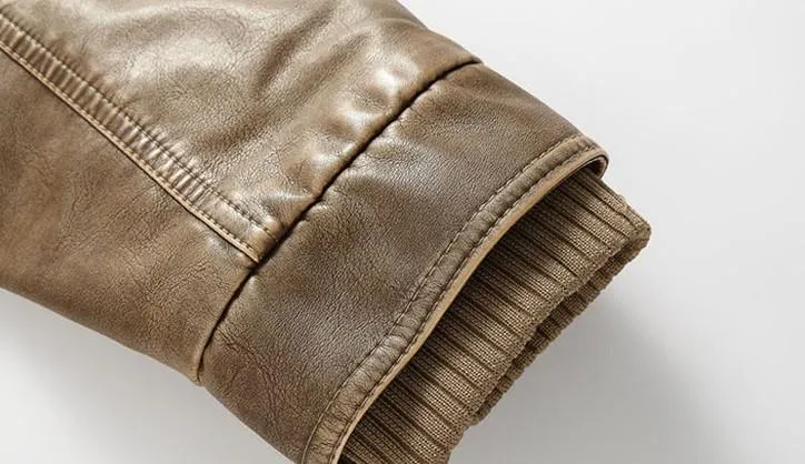 West Louis™ Winter PU Moto Long Leather Jacket