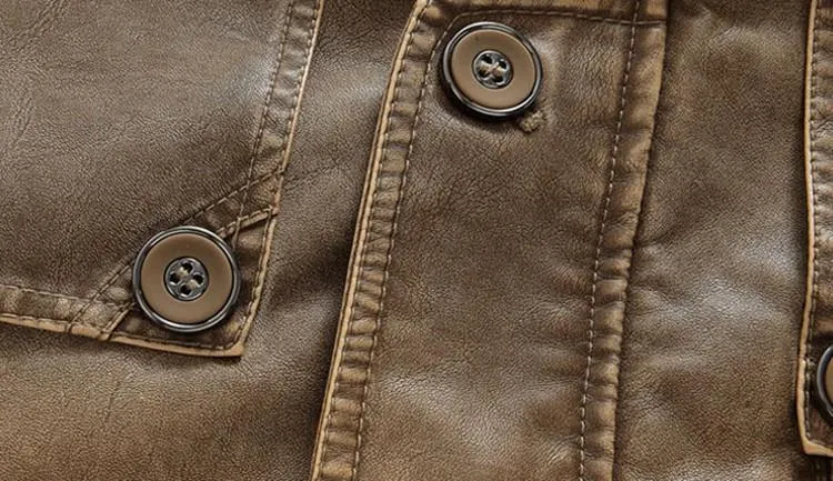 West Louis™ Winter PU Moto Long Leather Jacket