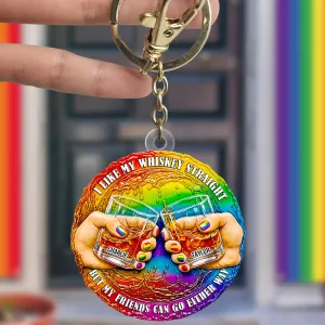Whiskey Friend Support Keychain Personalized Gifts For LGBT Friends 01QHDT280525
