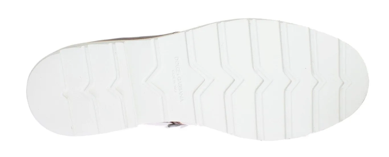 White Brown Leather Shoes