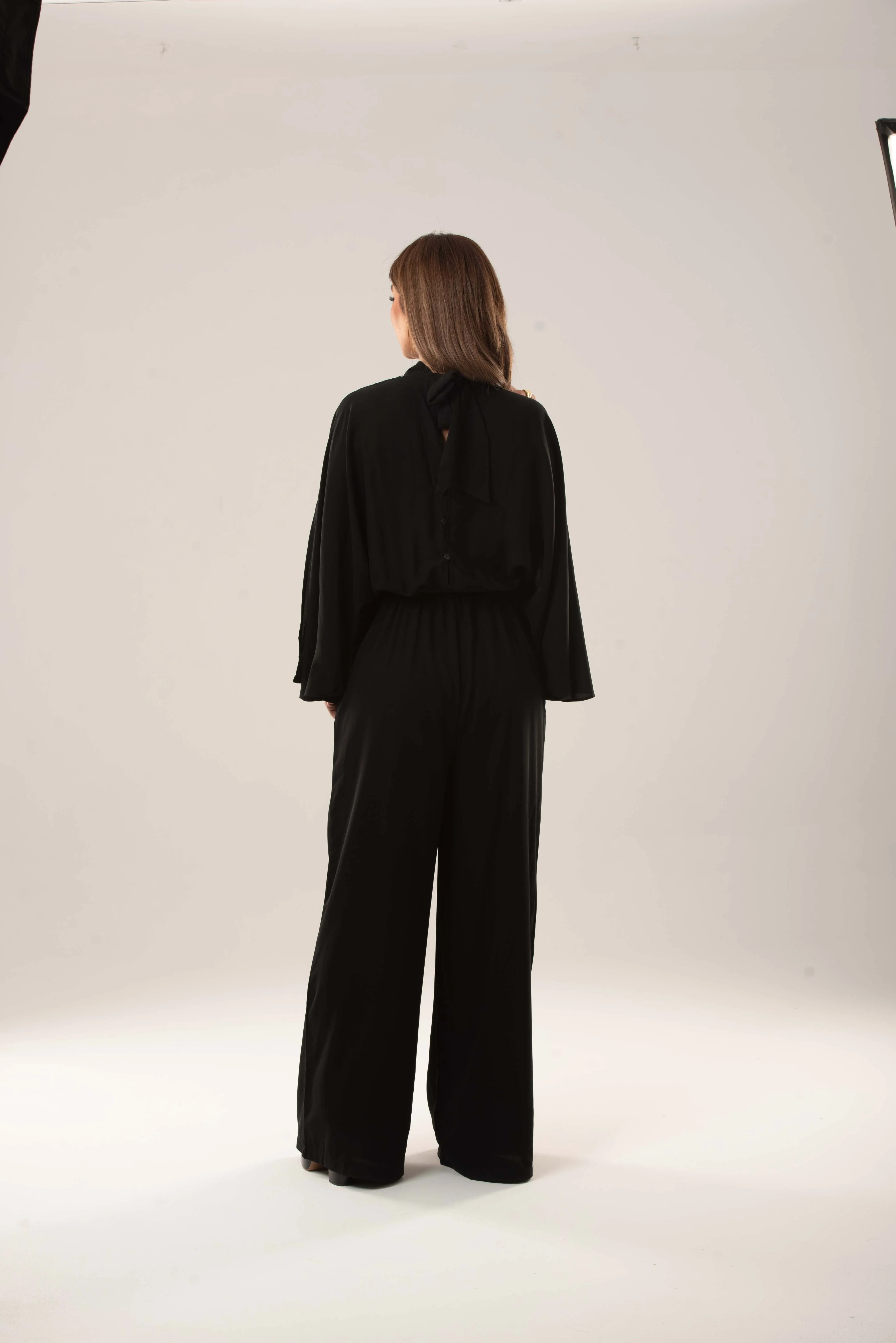 Wide Leg Open Sleeves Jumpsuits