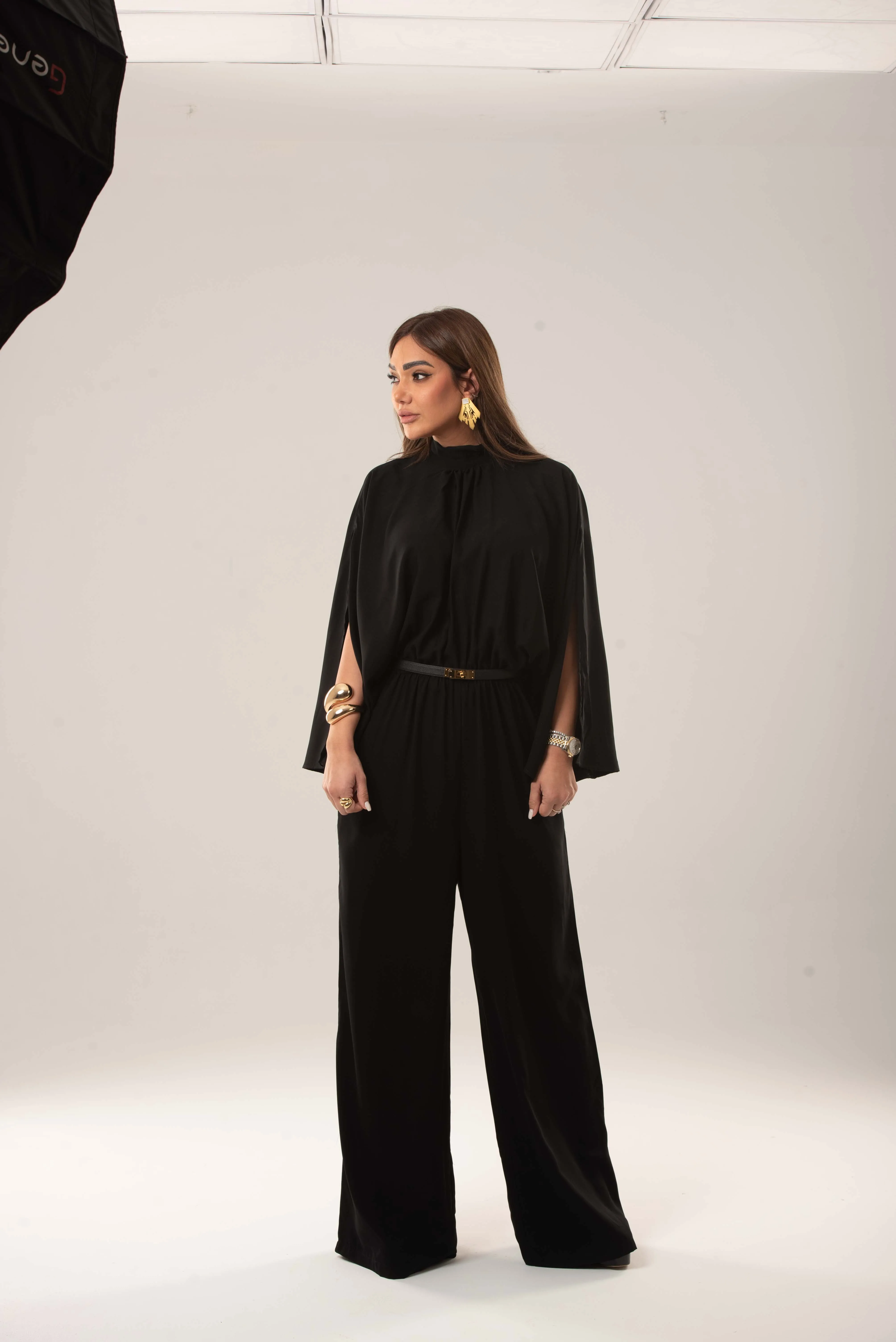 Wide Leg Open Sleeves Jumpsuits
