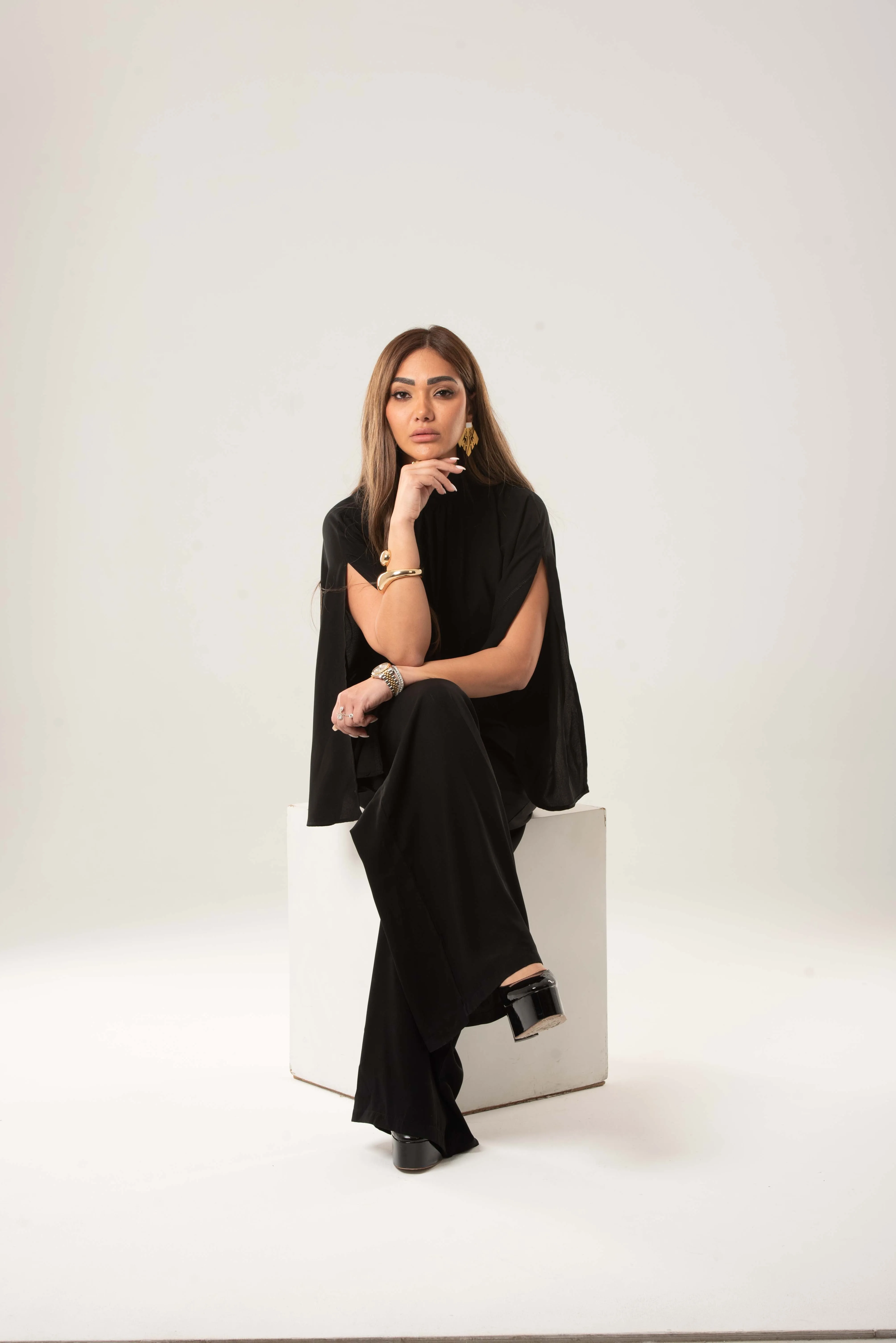 Wide Leg Open Sleeves Jumpsuits