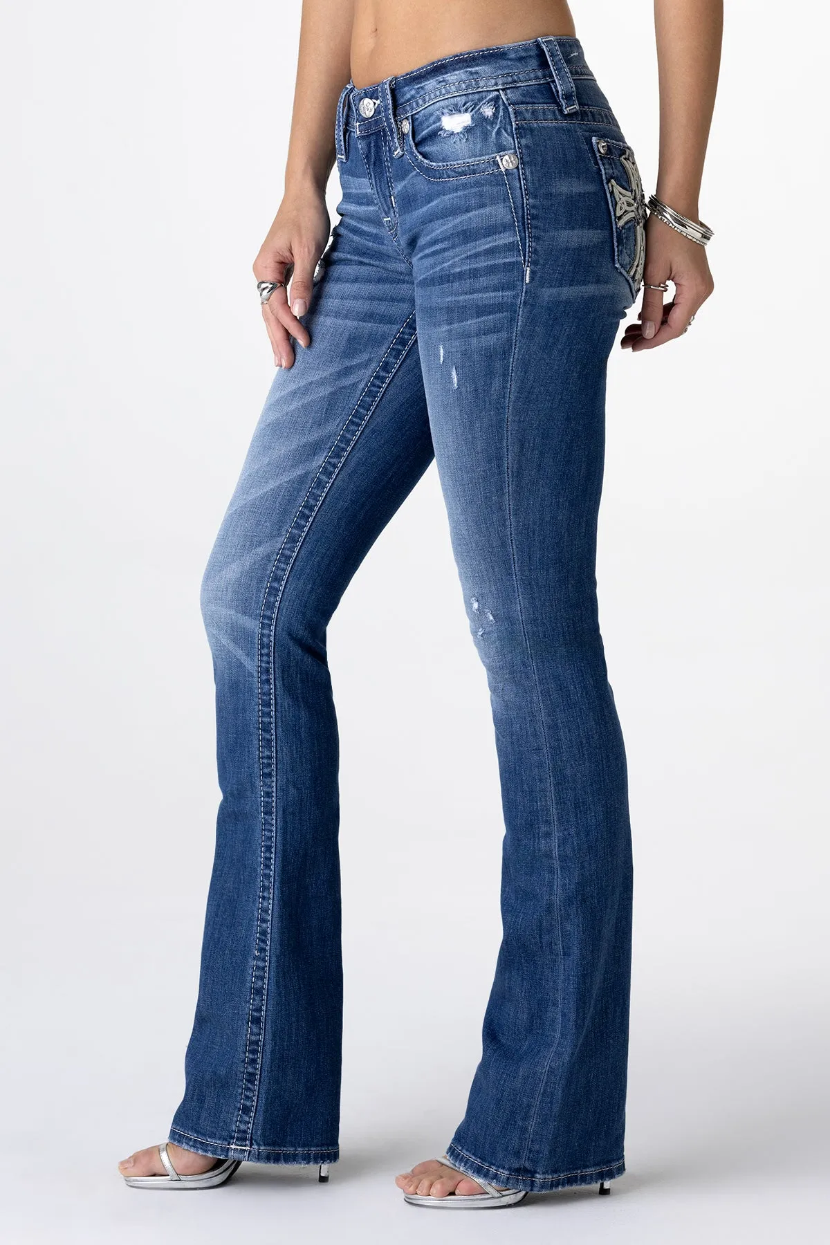 Willow Cross Bootcut Jeans