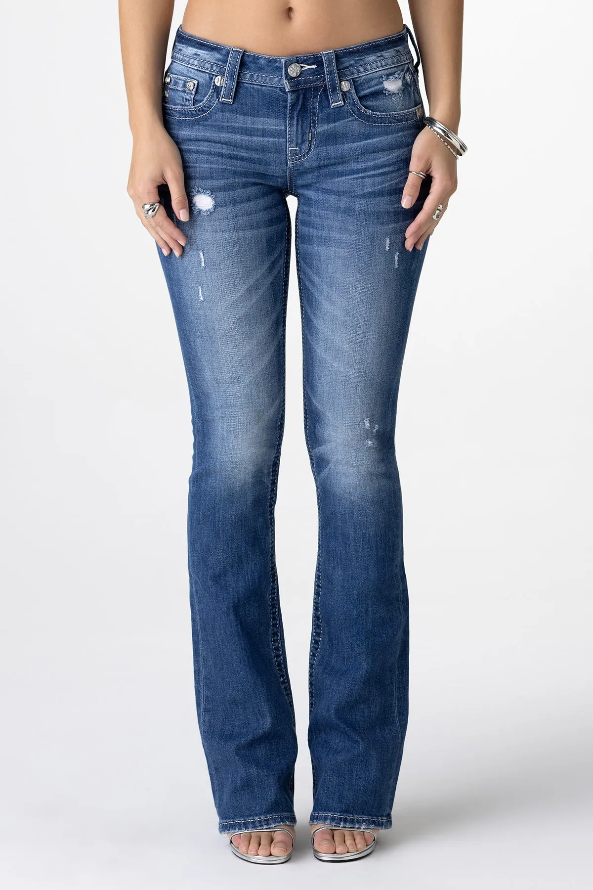 Willow Cross Bootcut Jeans