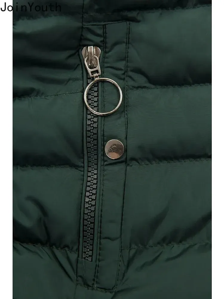 Winter Clothing Hooded Thicked Fashion Korean Jackets Tops Slim Fit Warm Parkas 2025 Ropa Mujer Casual Streetwear Coat for Women