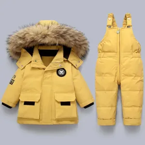 Winter Down Jacket & Snowsuit Set for Boys and Girls
