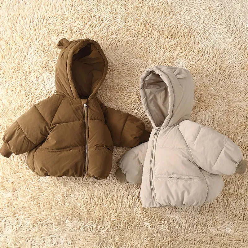 Winter Warm Plush Outerwear Thickened Down Jackets for Kids