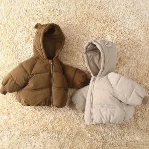 Winter Warm Plush Outerwear Thickened Down Jackets for Kids
