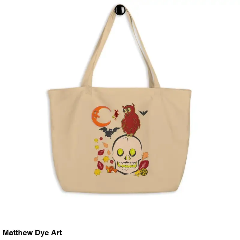Witching Hour Watcher | Vintage Halloween Organic Tote Bag