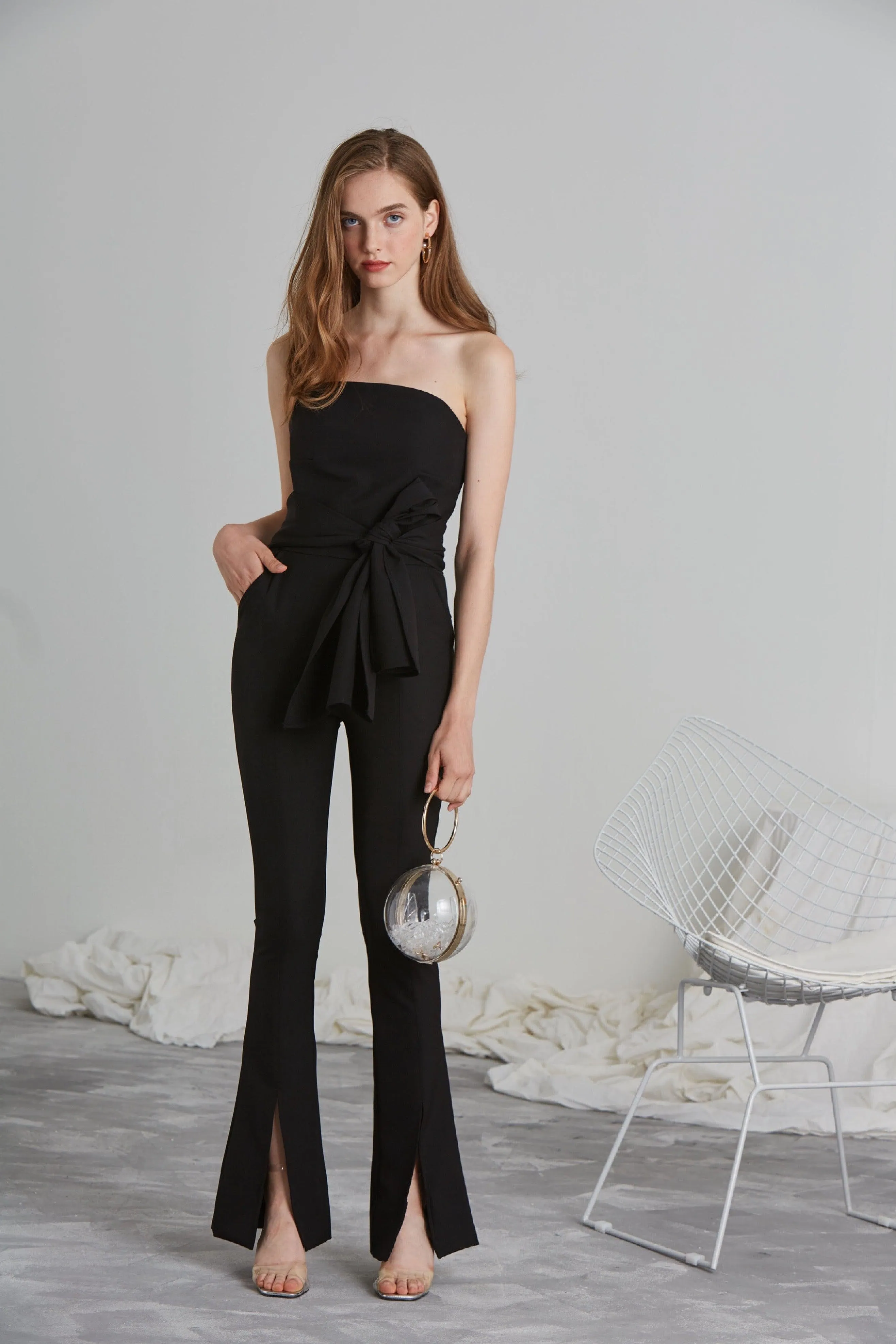 Woman In Black Jumpsuit