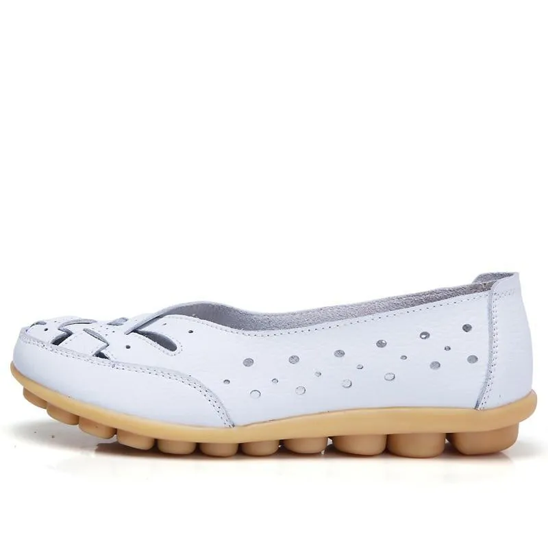 Women Genuine Leather Shoes Woman Ballet Flats Casual Sandals Women Loafers