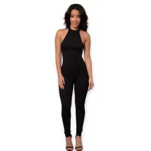 Women Overalls Bodysuit Cotton Black Backless Women Jumpsuits Fashion Rompers Pants Sleeveless Casual Bodysuit