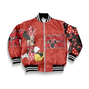 Women Red minnie Bomber