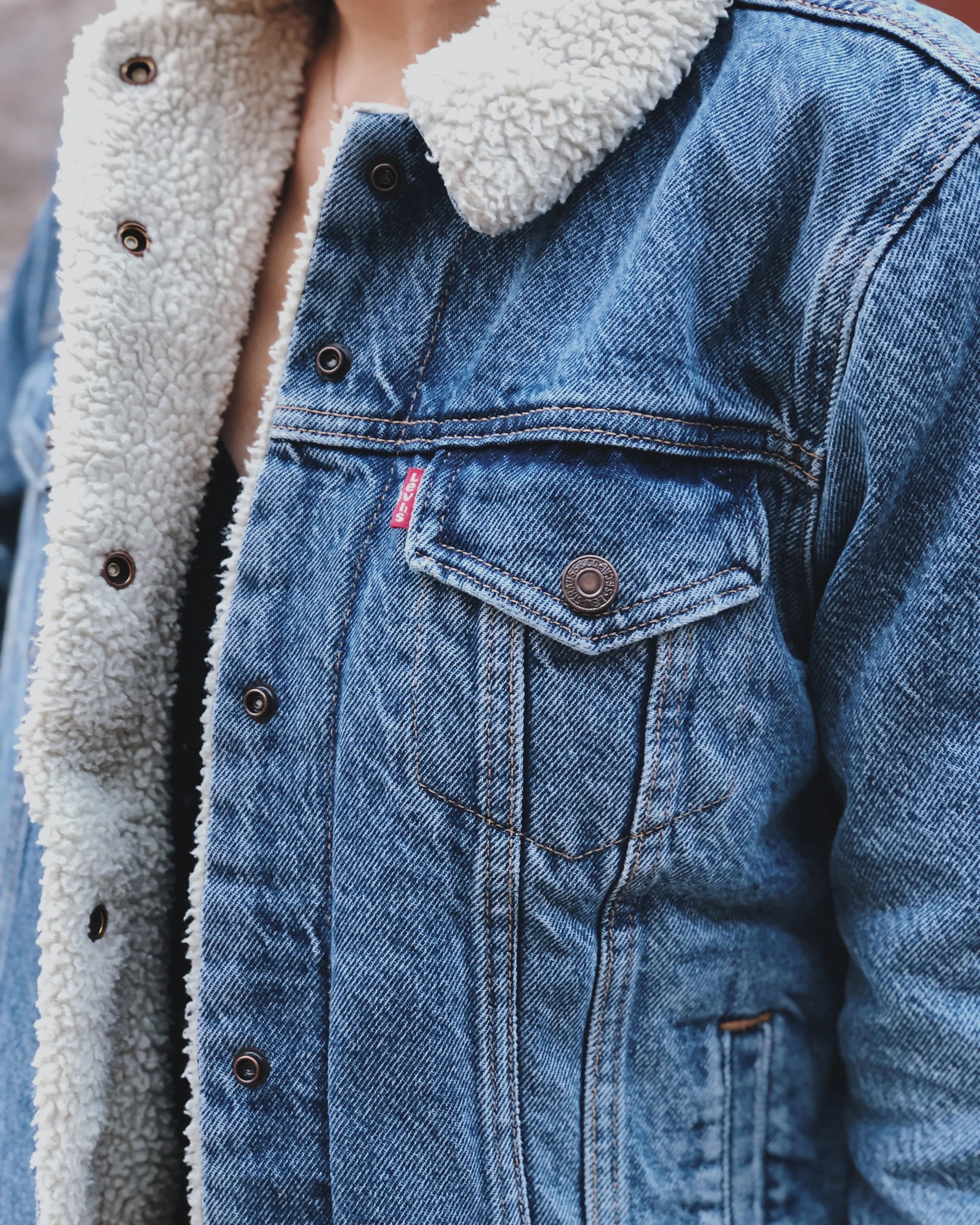 Women Sherpa Denim Jacket