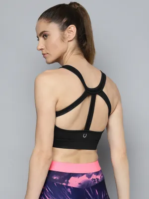 Women Snakeprint  Medium Impact Sports Bra With Back Mesh