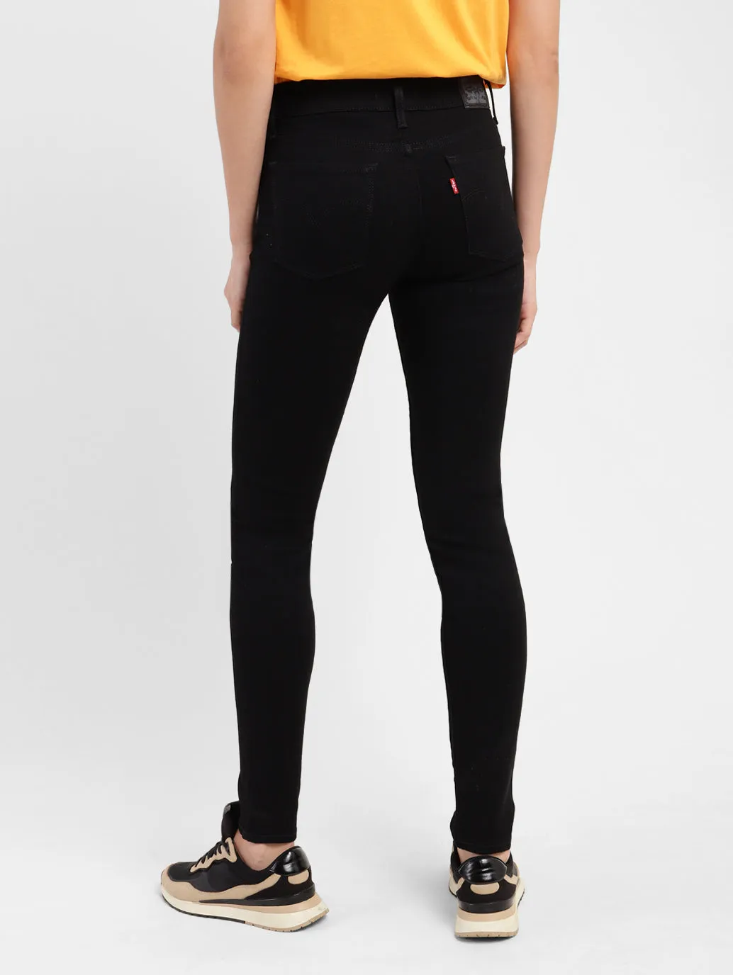 Women's 710 Black Super Skinny Fit High Rise Jeans