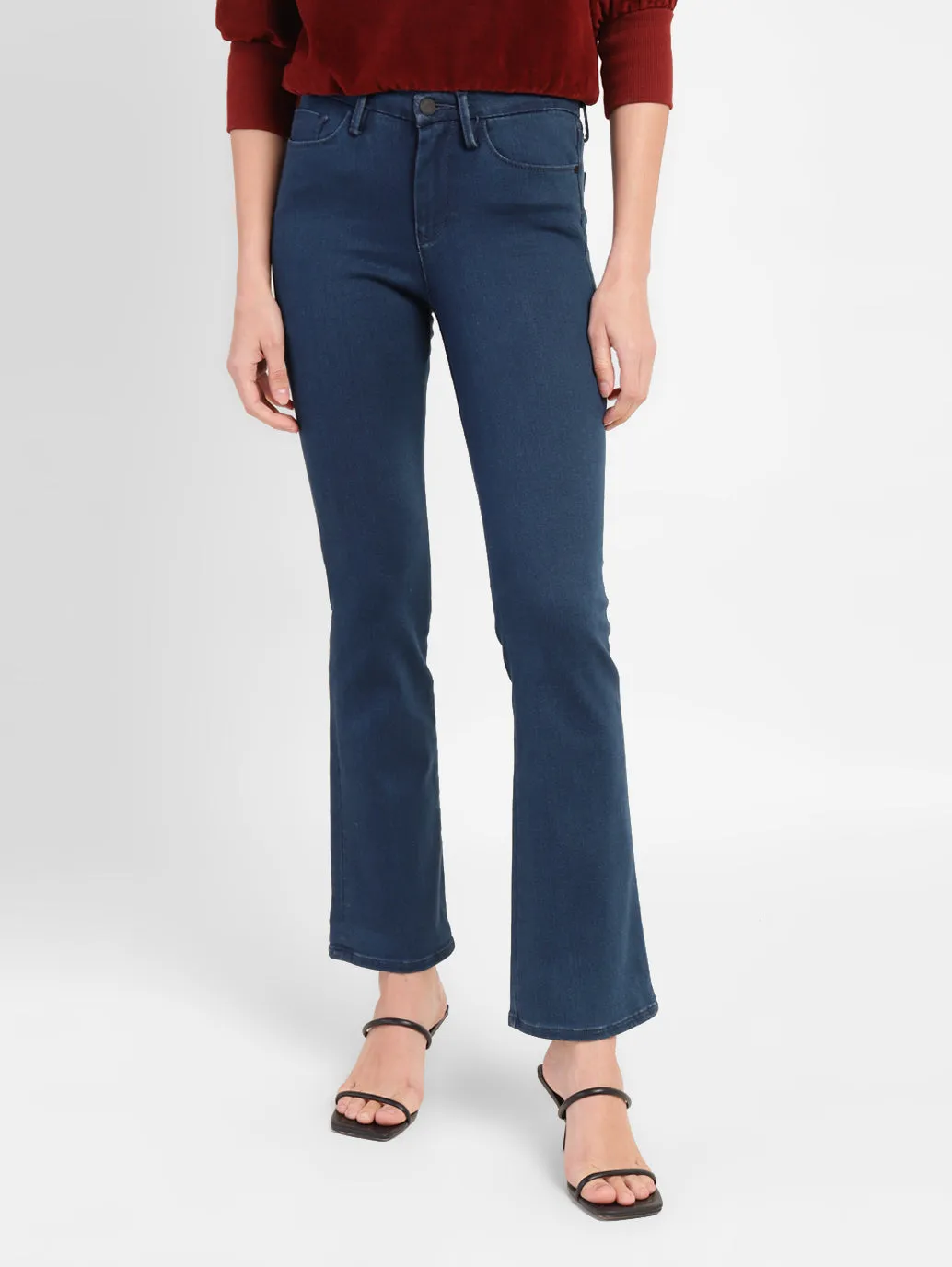 Women's 715 Blue Bootcut Fit Mid Rise Jeans