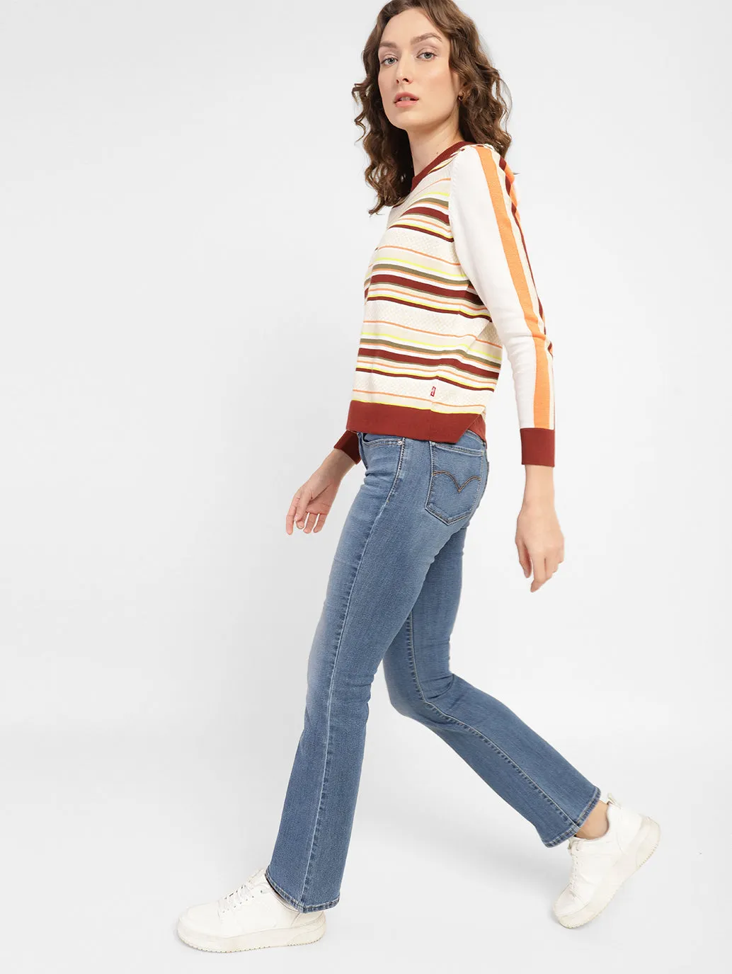 Women's 715 Blue Bootcut Fit Mid Rise Jeans