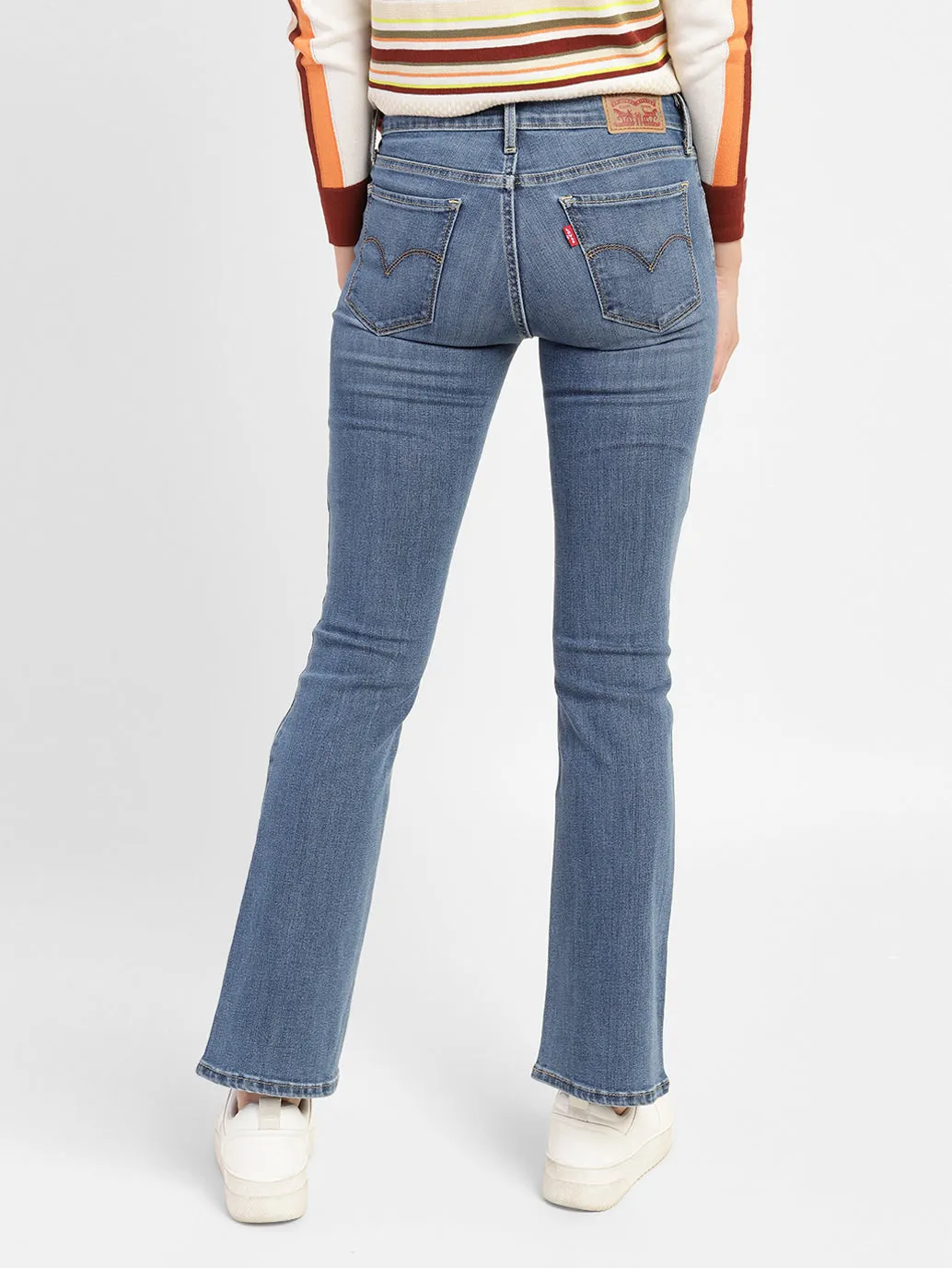 Women's 715 Blue Bootcut Fit Mid Rise Jeans