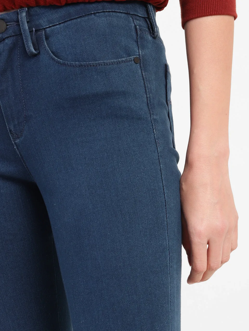 Women's 715 Blue Bootcut Fit Mid Rise Jeans